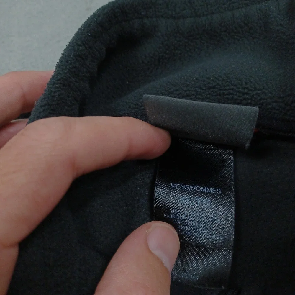 North Face Sweater Mens XL BLack Fleece 1/4 Zip Pullover Outdoor
